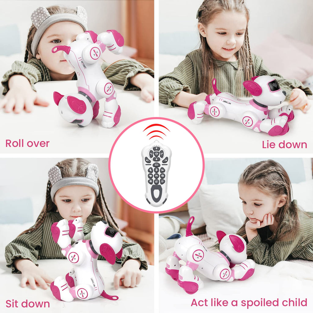 Robot Dog for Kids Robot Dog Remote Control Toy Interactive Robot Pet Robotics Toys Intelligent Robo Dog Programmable Sing & Dance Design Birthday Gifts Kids Age 3 5 4-6 Year, Blue
