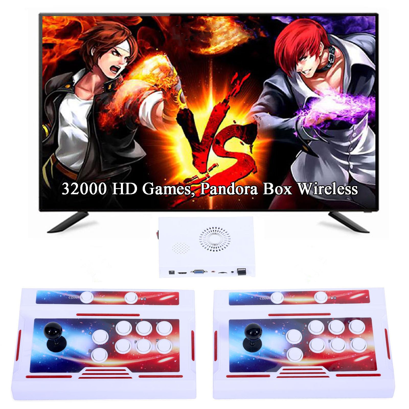 GWALSNTH 50500 in 1 Pandora Box Ultra Arcade Games Console, Plug and Play Video Games,1280X720 HD Display,49 Games Emulators,256GB TF Card,Up to 4 Players,Splited Type
