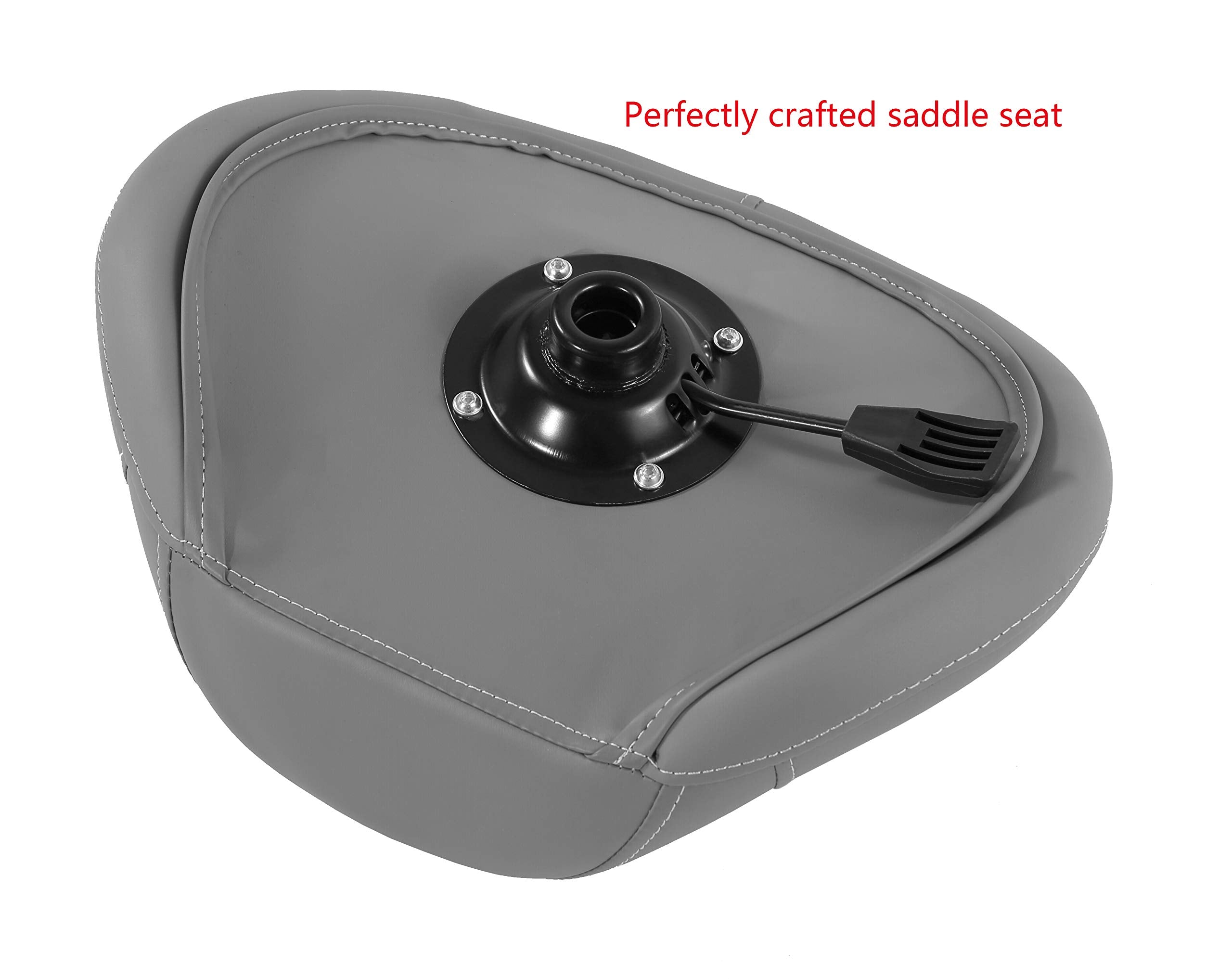 Antlu Saddle Stool Chair for Massage Clinic Spa Salon Cutting, Saddle Rolling Stool with Wheels Adjustable Height (Black)
