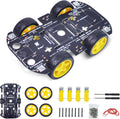 4WD Smart Robot Car Chassis Kit for Arduino Raspberry Pi DIY Programmable TT Motor, Robotics Educational Kit for Teens Adults Hobbyists Robot Chassis