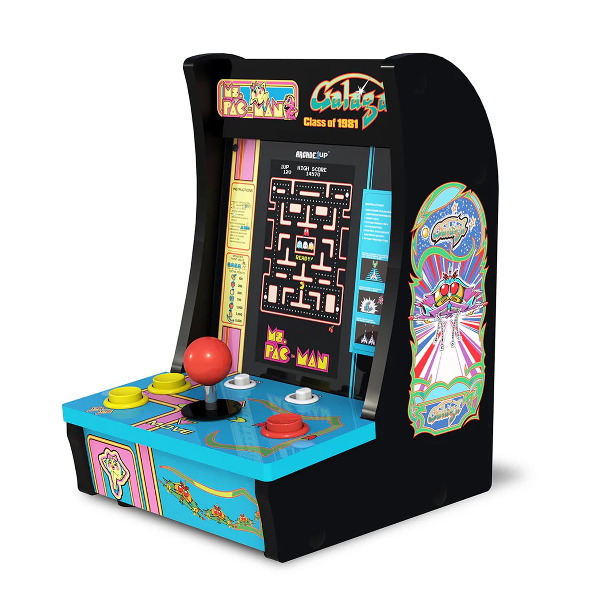 Arcade1Up NBA JAM Countercade Arcade Machine with NBA JAM TE and NBA Hang Time, 7" LCD Screen, Light-Up Marquee and Real-Feel Arcade Controls