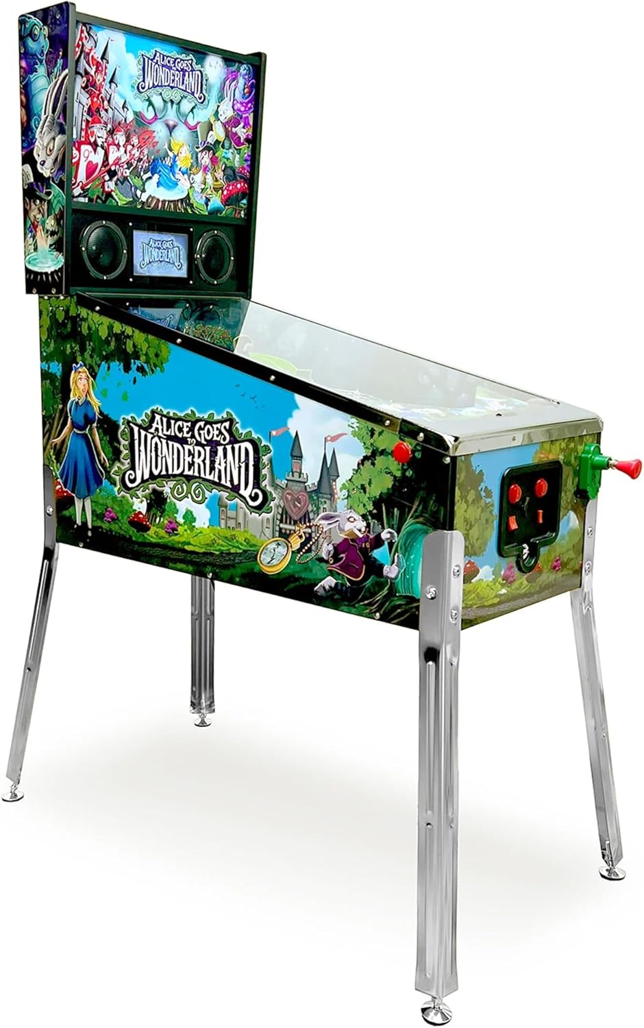 Alice Goes to Wonderland Pinball Machine with LED Lighting