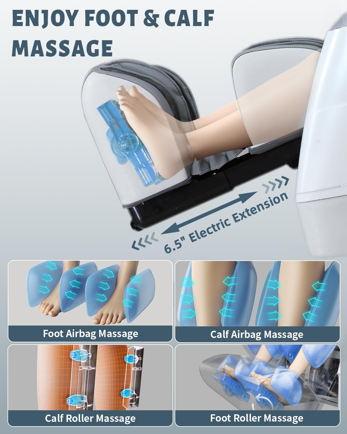 4D Full Body Massage Chair with Flexible 166° Track, Reading Light, 18 Massage Modes, 11 Techniques, 36 Airbags, Zero Gravity Recliner with Yoga Stretch and Foot Massage Beige