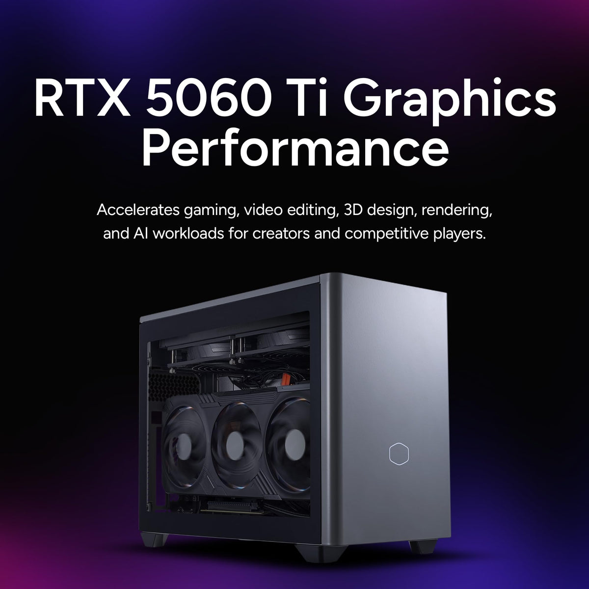 Cooler Master NR2 Pro Gaming PC Intel Ultra 7 KF + RTX 5080 Mini ITX PC | Intel Core Ultra 7 265KF + NVIDIA RTX 5080 16GB Gaming PC, 32GB DDR5 6000MHz, 2TB M.2 SSD, 280mm AIO Cooler, Windows 11