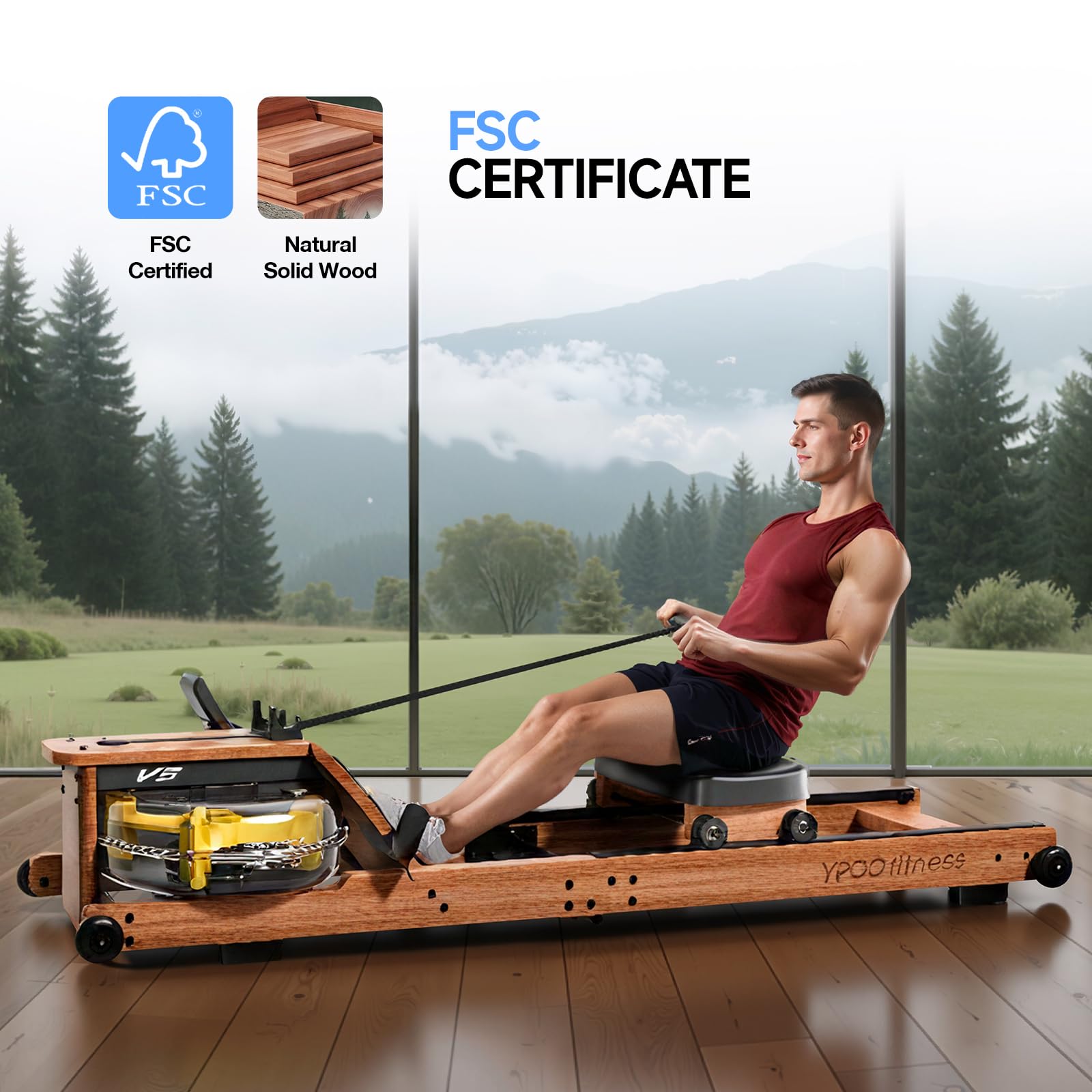 Rowing Machine for Home, 350 LB Capacity, 16-Level Silent Resistance, Magnetic Rowing Machines for Home Foldable, Full-Body Workout Compact Rowing Machine for Cardio & Strength with APP Support