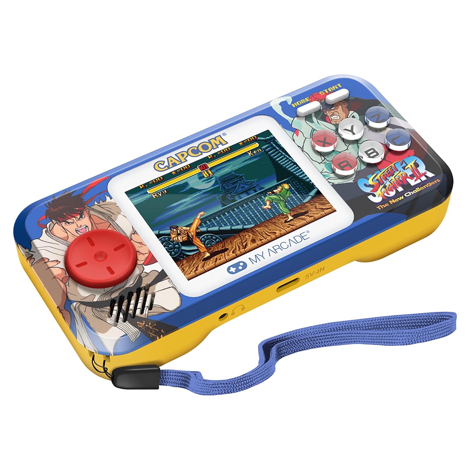 My Arcade Street Fighter II Pocket Player Bundle: 2 Classic Games,Officially Licensed, Portable Gaming Console,Travel Case, Screen Protector Included