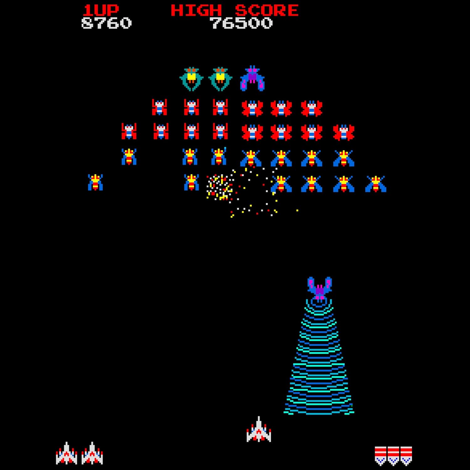 Galaga Plug & Play HDMI Arcade Console with TV Stick & Wireless Joystick – Classic Galaga Game On Your TV, Nostalgic Retro Gaming, Easy Setup, Ideal Gift for Gamers & Collectors.