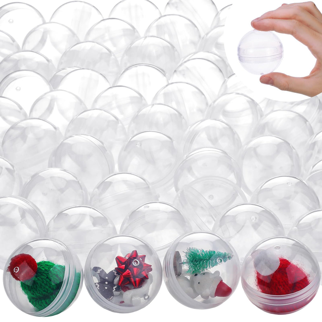 Sosation 150 Pcs 1.77 Inch Gumball Vending Machine Capsules Empty Round Plastic Containers for Prizes Party Favors (Stylish Color)