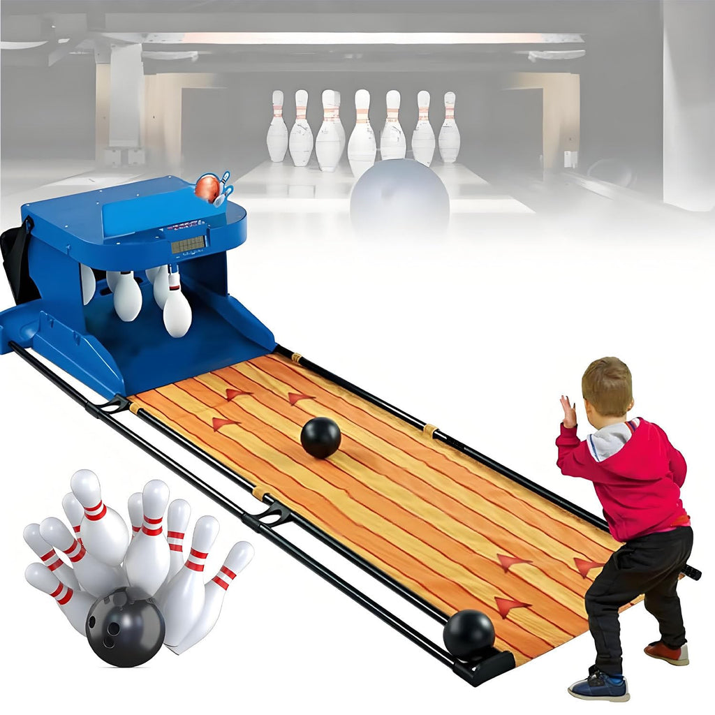 Electric Bowling Machine with Automatic Reset, Lighting, Simulation Sound Effect, LED Electronic Scoreboard,Bowling Alley for Home Machine - for Kids and Adults 3.5m/11ft