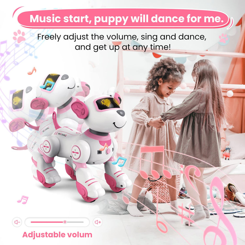 Robot Dog for Kids Robot Dog Remote Control Toy Interactive Robot Pet Robotics Toys Intelligent Robo Dog Programmable Sing & Dance Design Birthday Gifts Kids Age 3 5 4-6 Year, Blue