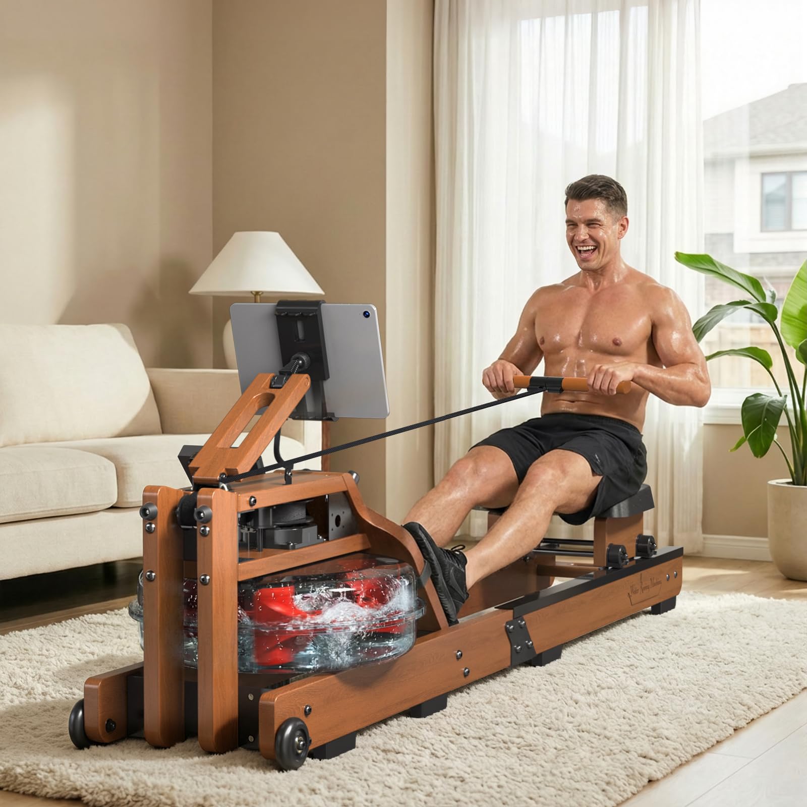 2026update Magnetic Rowing Machines for Home,Rower Machine with 16 Levels,Powerful Silent Magnetic Resistance,350lbs Weight Capacity,LCD Monitor,Silent Rail System,Row Machine for Home Gym Exercise