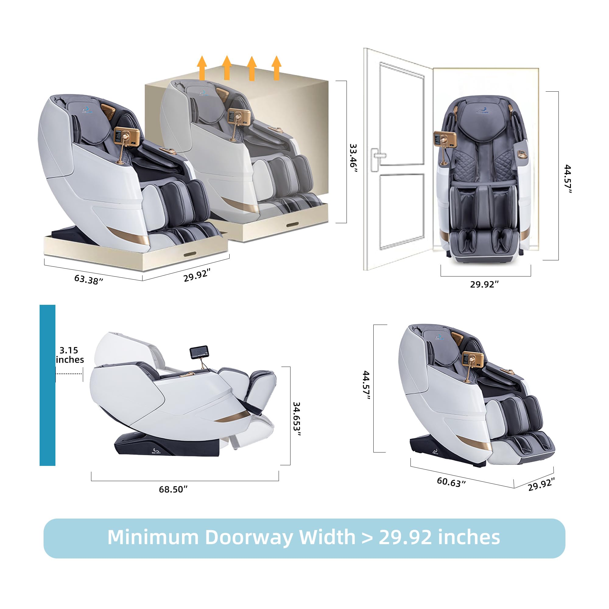 MassaMAX 2026 4D Massage Chair, Full Body Recliner with OTA Cloud Tech, Deep Yoga Stretch, 27 Auto Modes, 55" SL Track, APP & AI Voice Control, Auto Footrest, Zero Gravity, and Heating for Relaxation