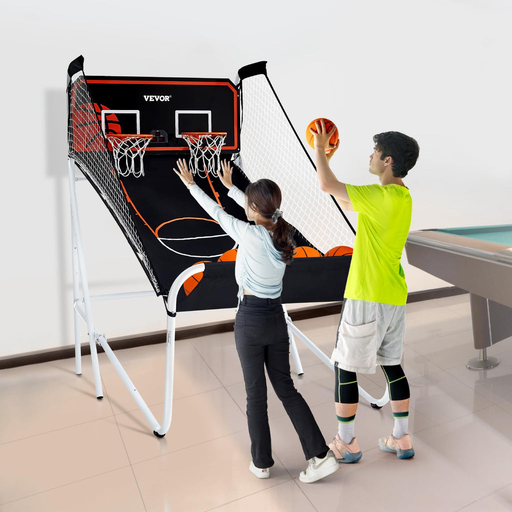 VEVOR Basketball Arcade Game Indoor, 2 Player Indoor Basketball Game, Home Dual Sport with 8 Game Modes, Electronic Scoreboard, and Inflation Pump,Adults