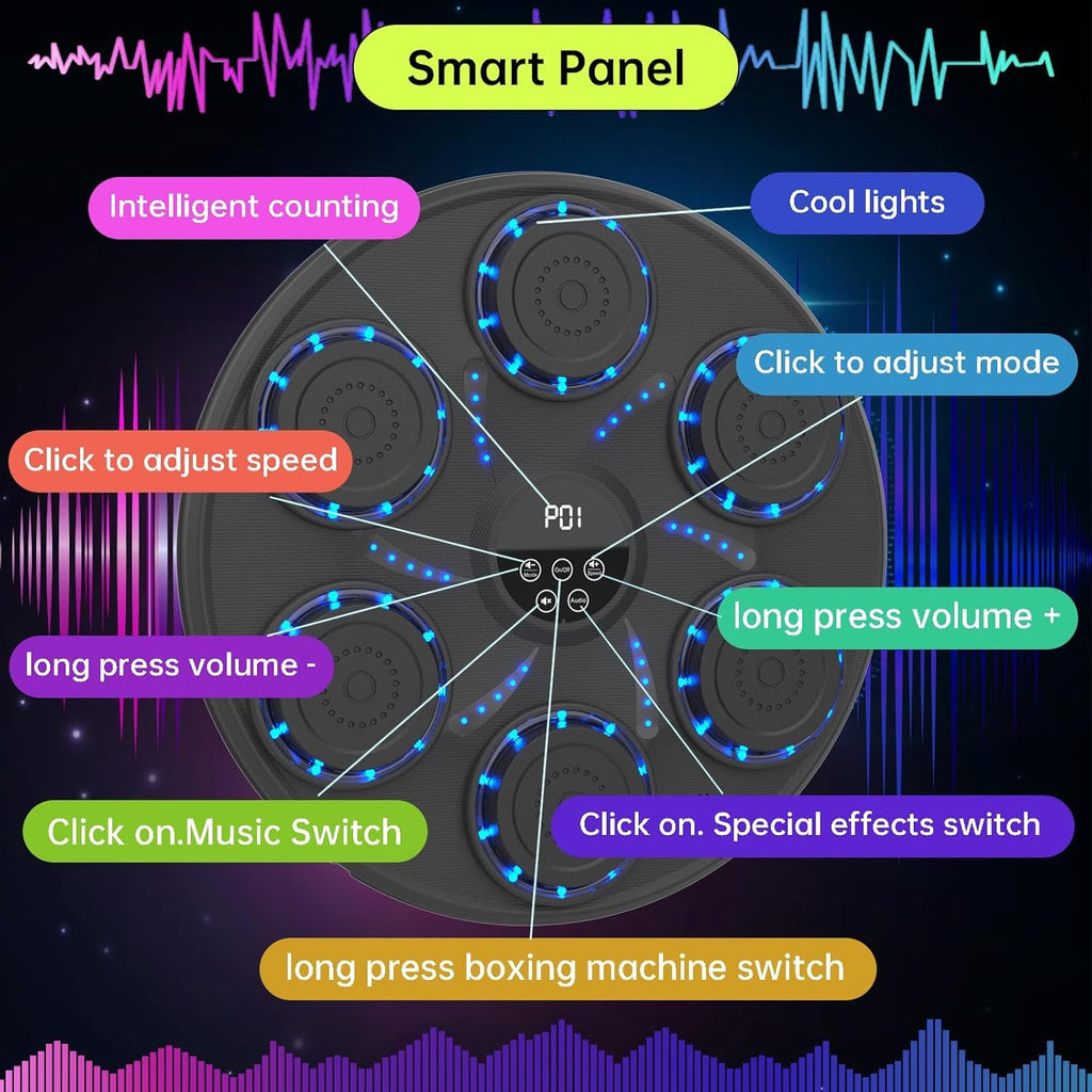 Smart Music Boxing Machine with Gloves, Fun Boxing Game Gift for Kids and Adults