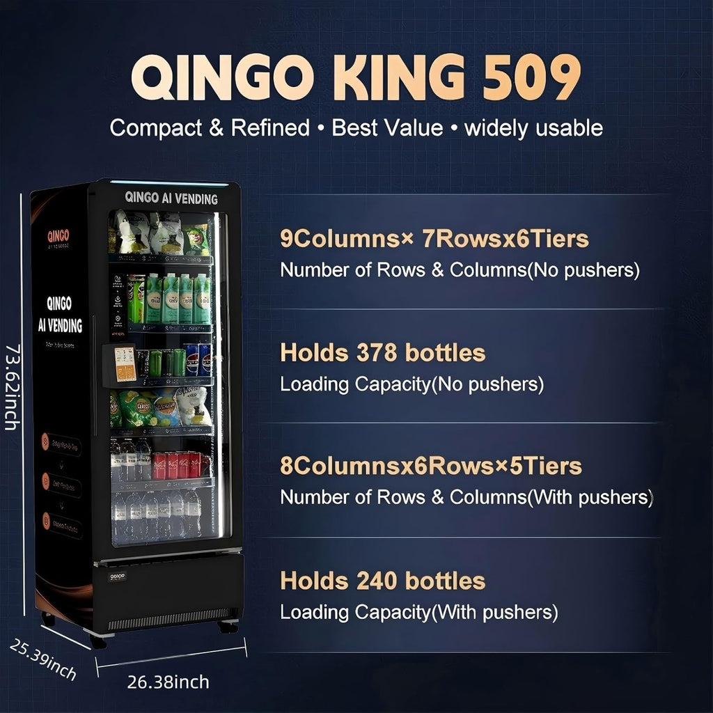 AI Smart Vending Machine, Snack & Drink Combo, Cashless Payment, Product Recognition Technology, Remote Management for Offices, Apartments, Gyms & Commercial Spaces