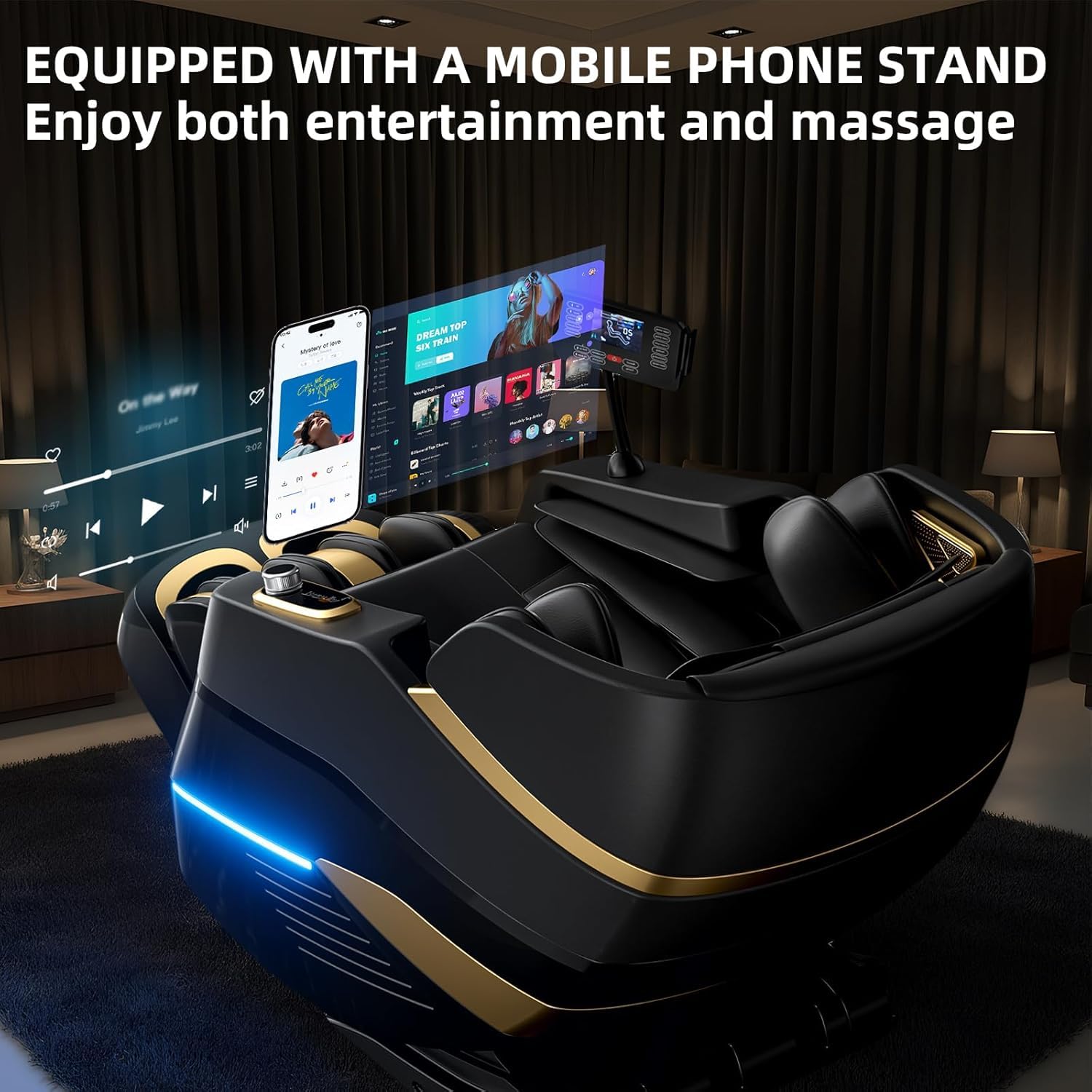 2026 Upgrade Massage Chair sleeping pod Full Body,Zero Gravity 3D SL-Track Shiatsu Massage Recliner Chair Built-in Heat System Airbag Massage with Body Scan, Deep Yoga Stretch, Foot And Back massage