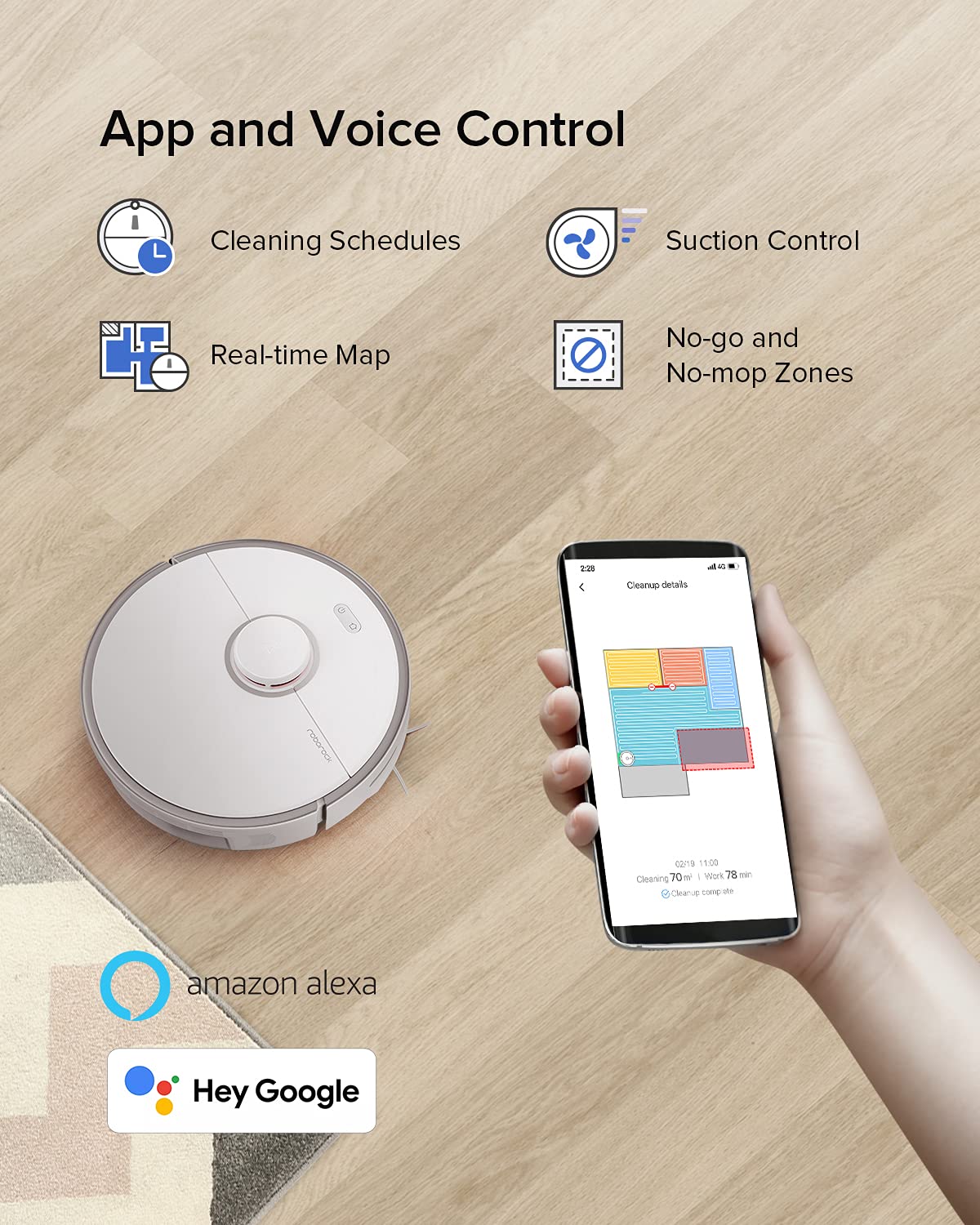 roborock Q10 S5+ Robot Vacuum and Mop, 10,000Pa Suction, Upgraded from Q8 max+, 70 Days Self-Emptying, Obstacle Avoidance, Sonic Mopping, Dual Anti-Tangle Design, Auto Mop Lifting, Black