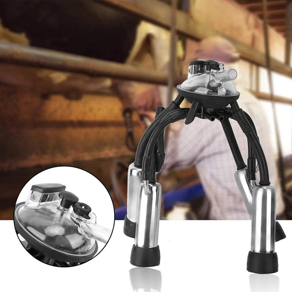 Septpenta Clusters, Silicone Stainless Steel Rust Proof Clusters, Replacement Claw Clusters for Milking Machines, Vacuum Pump Milking Machines with Multiple Manifold Spacers for Milk Collection