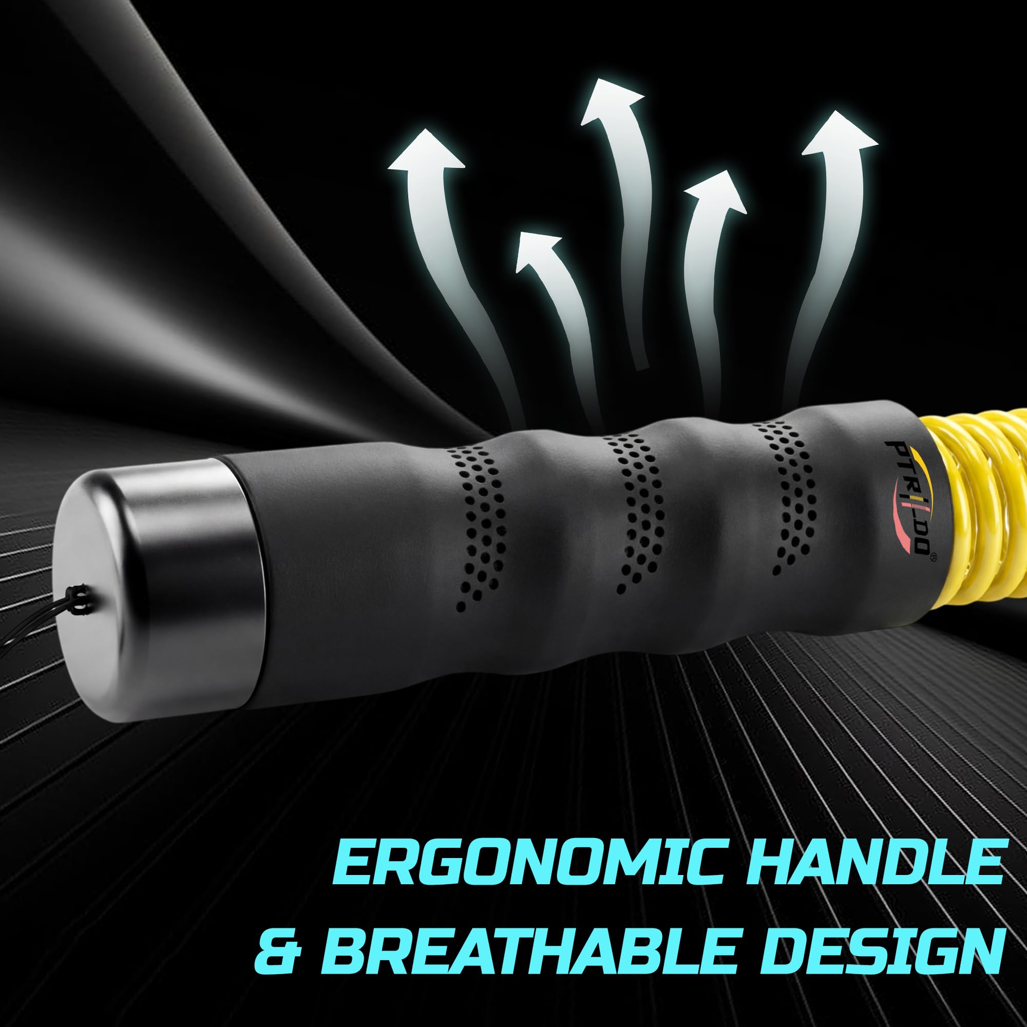 Cordless Battle Ropes for Home Gym & Apartment-Portable Ropeless Battle Ropes for Strength Training, HIIT & Full Body Exercise Includes Workout Guide & Storage Bag