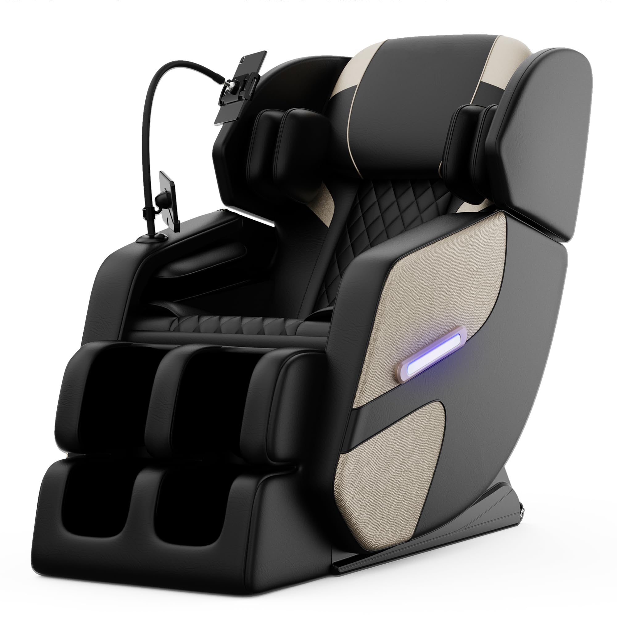 2026 Massage Chair Full Body, Zero Gravity Massage Recliner Chair with Auto Modes, 8 Fix Point Rollers, Airbag, Foot Massage, Touch Screen Controller, Deep Yoga Stretch, Heating Function