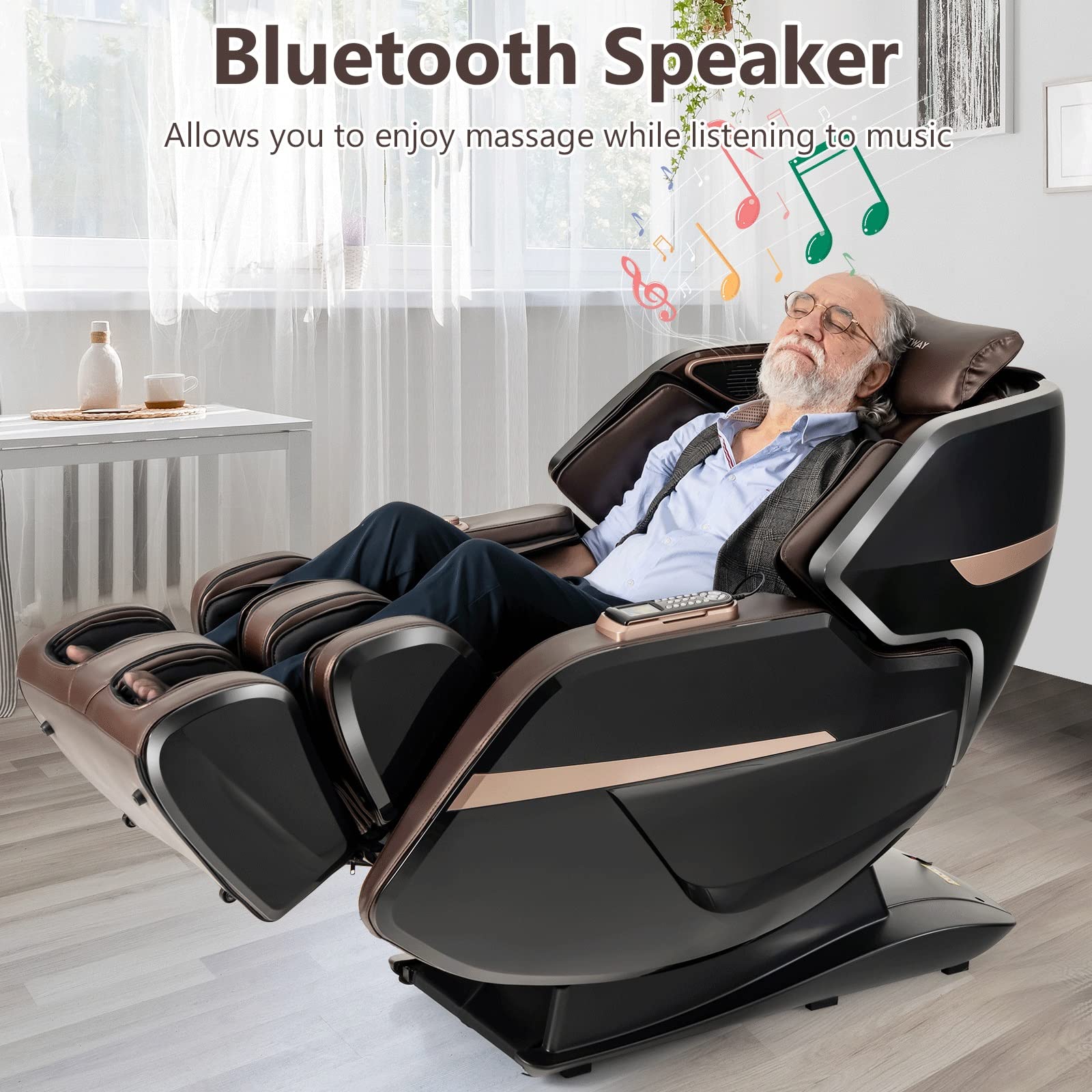 3D SL-Track Electric Full Body Zero Massage Chair w/Heat Roller
