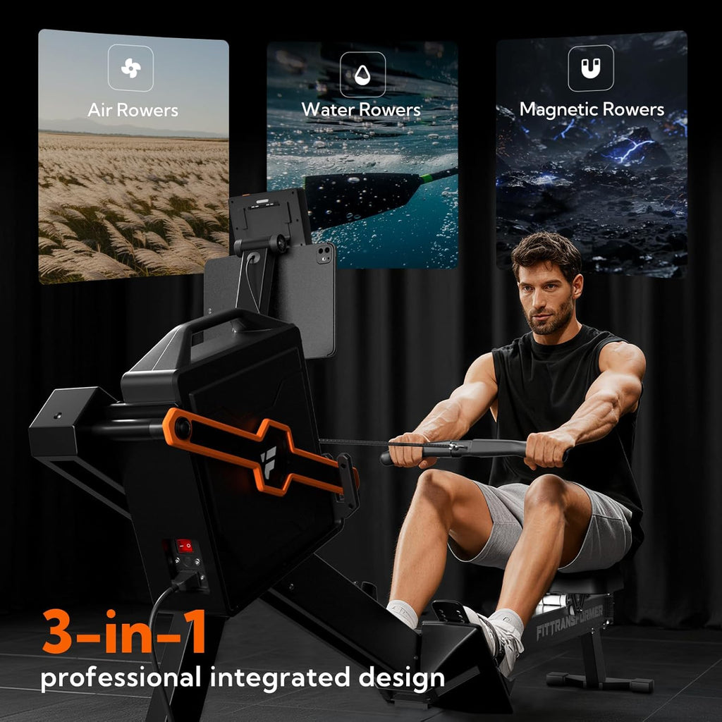 Sail Smart Home Gym, 3-in-1 Rowing Machine, Digital Weight System for Strength & Cardio Training, All-in-One Gym Equipment, Functional Rower Station