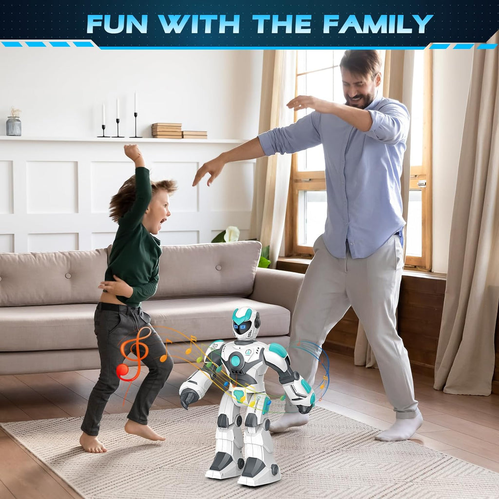 VATOS Remote Control Robot for Kids Extra Large, 15.4" Programmable RC Robot Toy with Sing Dance, Gesture Sensing & Voice Control Rechargeable Smart Toy for Boys Girls Toddler 3 4 5 6 8+