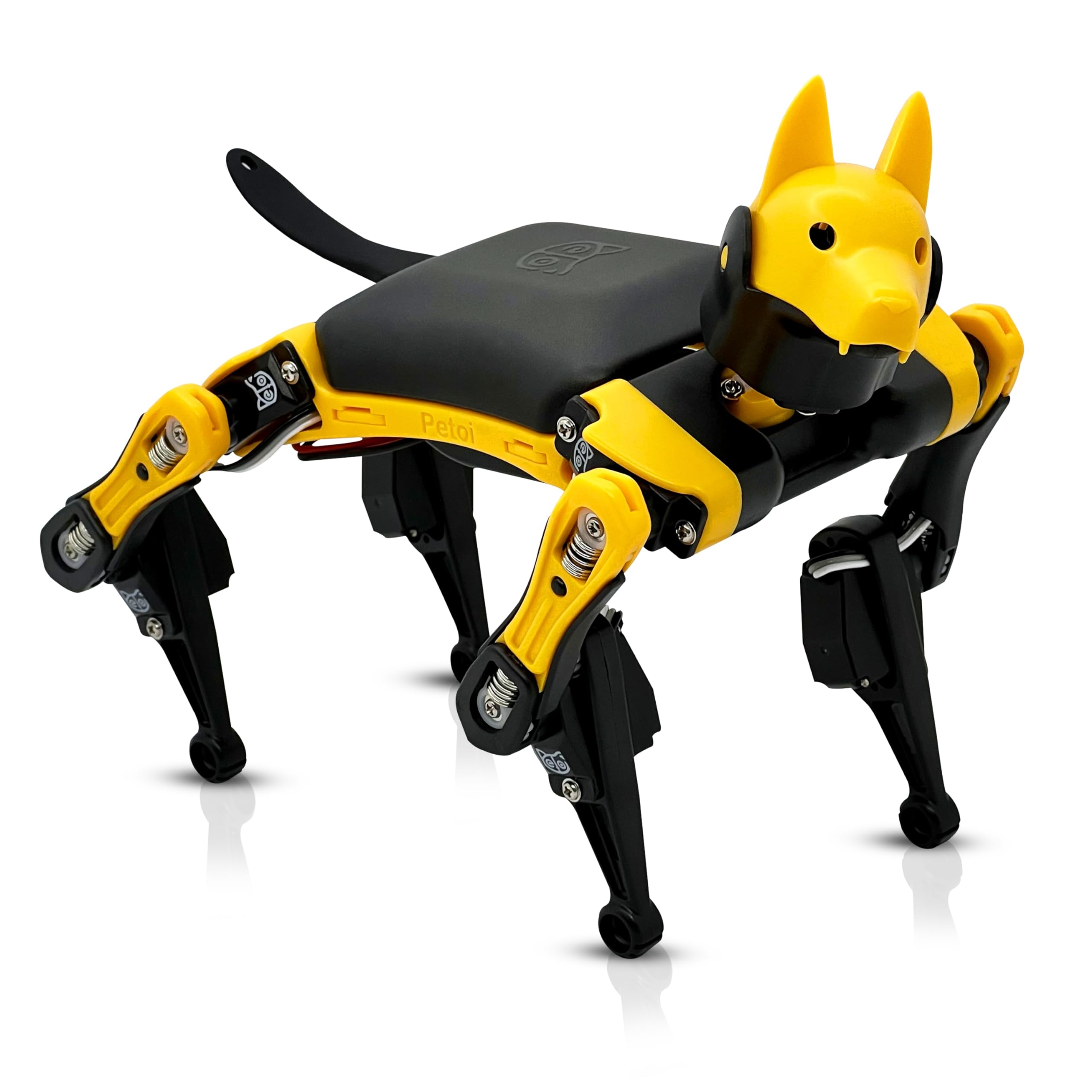 Petoi Programmable Robot Dog Bittle X V2 Lite Servo | Coding Smart Robot Dog Kit, Voice Controlled, Quadruped Interactive Robot for Kids (Bittle X V2 - lite servos - Construction - Yellow + Black)