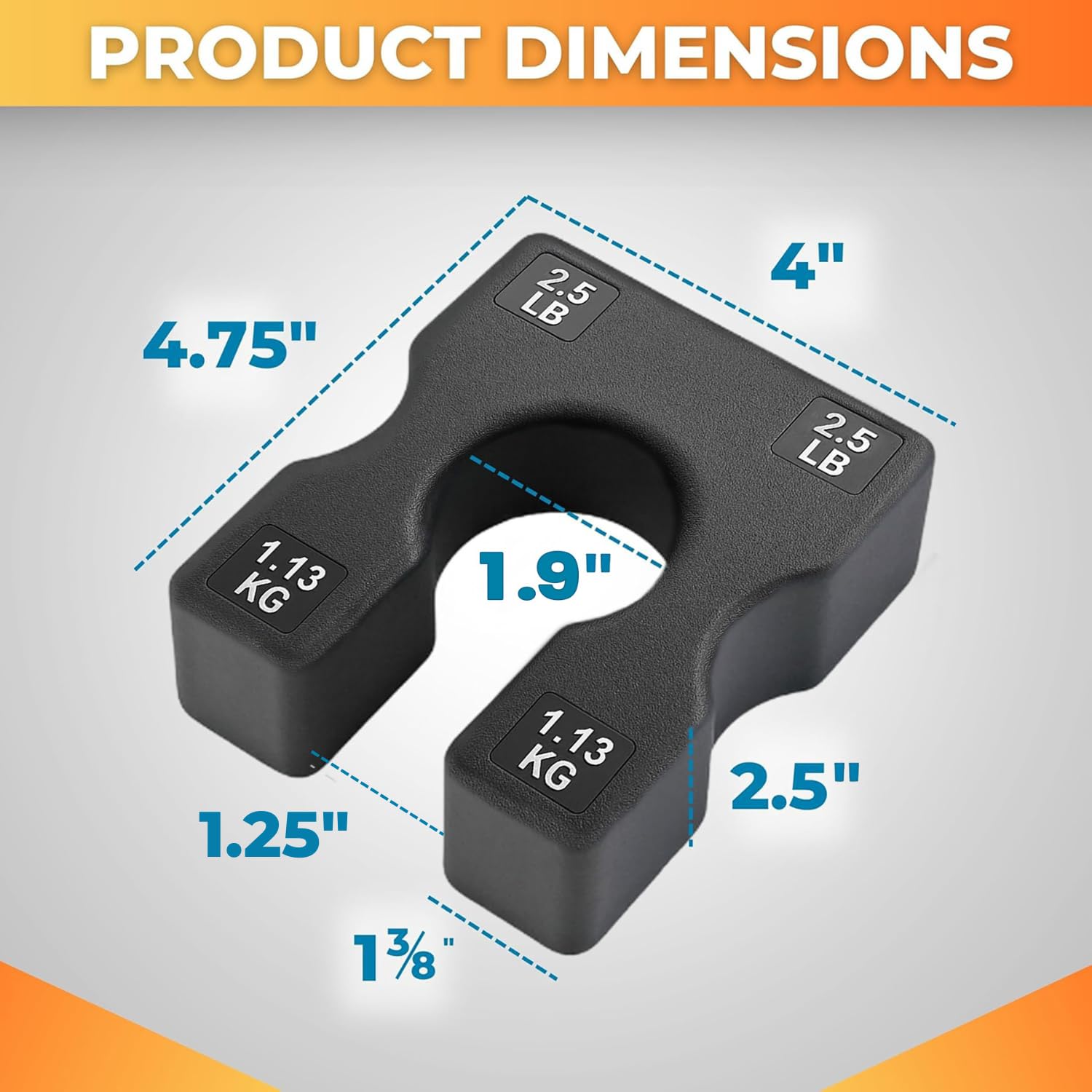 2.5 LB and 5 LB Weight Stack Add On – Weight Stack Adapter Plate for Home Gym & Exercise Machines, Add Resistance to Weight Stack, Incremental Weight Adjustments for Improved Strength Training Results