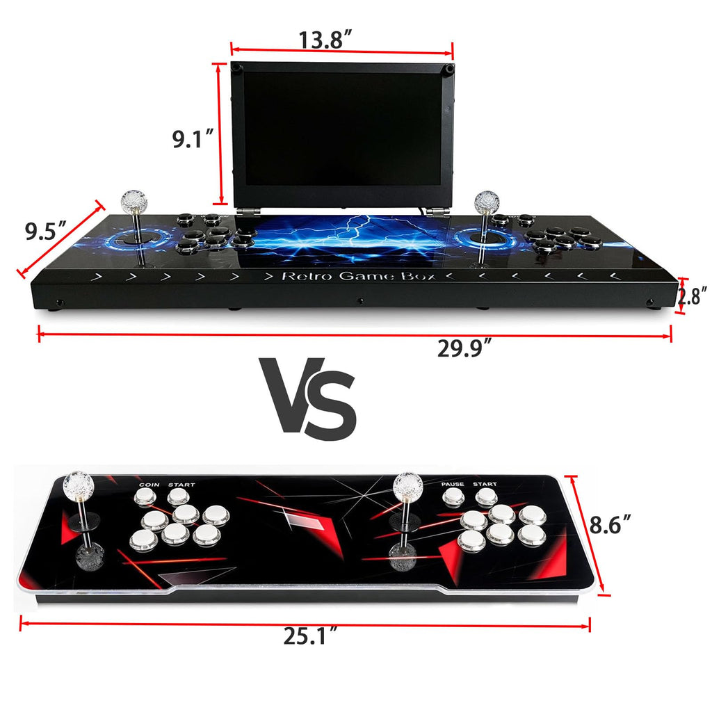 35000 in 1 Portable Arcade Game Console 14-inch HD Screen Dual Players Pandoras Box 80S,Retro Video Game Machine Search/Hide/Save/Load/Pause Games (14in-Dual Players)
