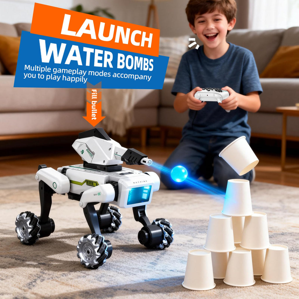 Smart Robot Dog for Kids Ages 6-12, Voice and Remote Control Robotic Pet, 30+ Bionic Actions, All-Terrain Stunt Moves, 25m Range, STEM Toy for Kids