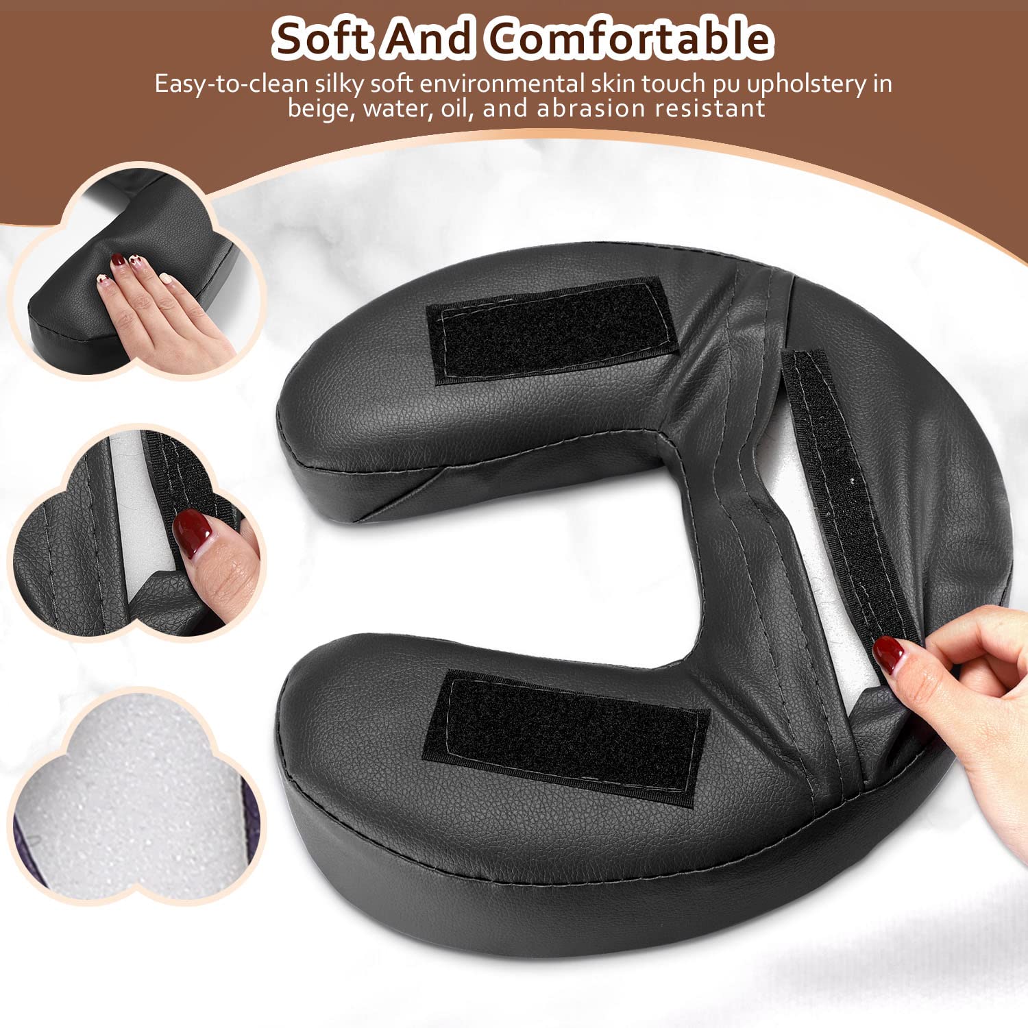 Universal Massage Table Face Cradle & Cushion, Adjustable Massage Chair Spa Bed Headrest & Face Pillow Support, Massage Platform Head Rest Cushion Cradle for Salon Home Mattress Top Massage Kit