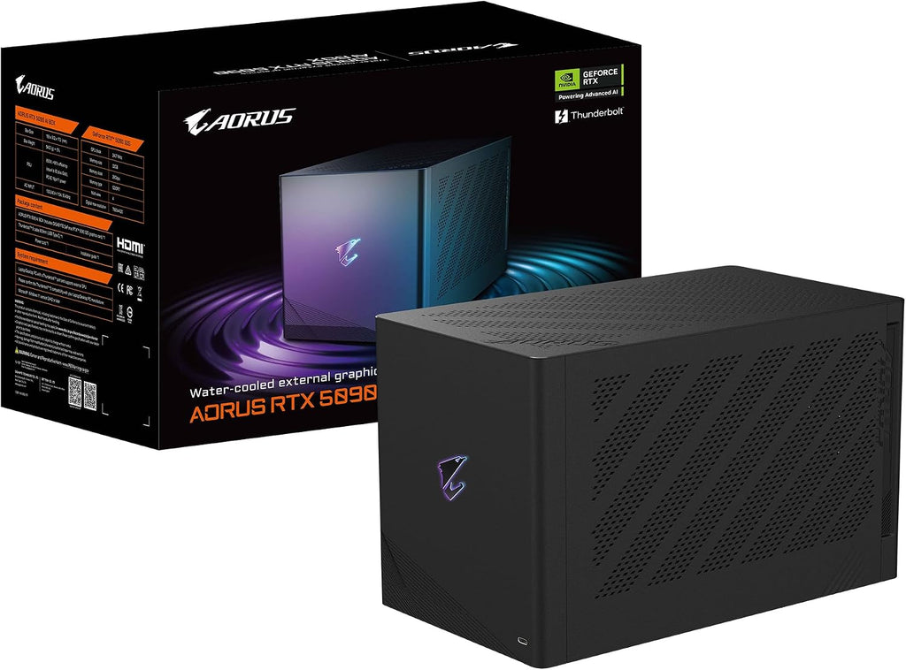 GIGABYTE AORUS RTX 5090 AI Box Graphics Card - 32GB GDDR7, 512Bit, PCI-E 5.0, 2407MHz Core Clock, 3X DP 2.1, 1x HDMI 2.1, GV-N5090IXEB-32GD 1.0
