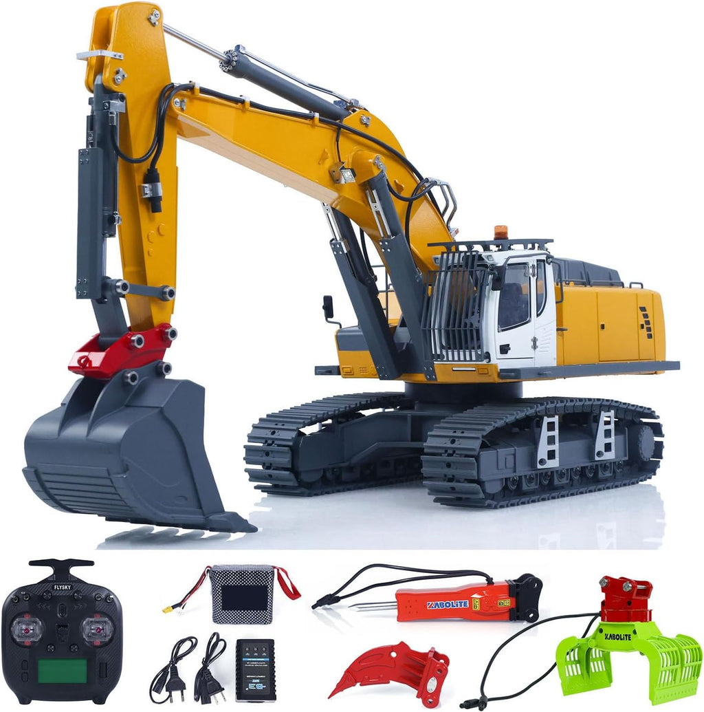 TOUCAN RC HOBBY 1/18 K962 100S Remote Control Hydraulic Excavator RC Digger Electric Claw Ripper Hammer Construction Car Machine
