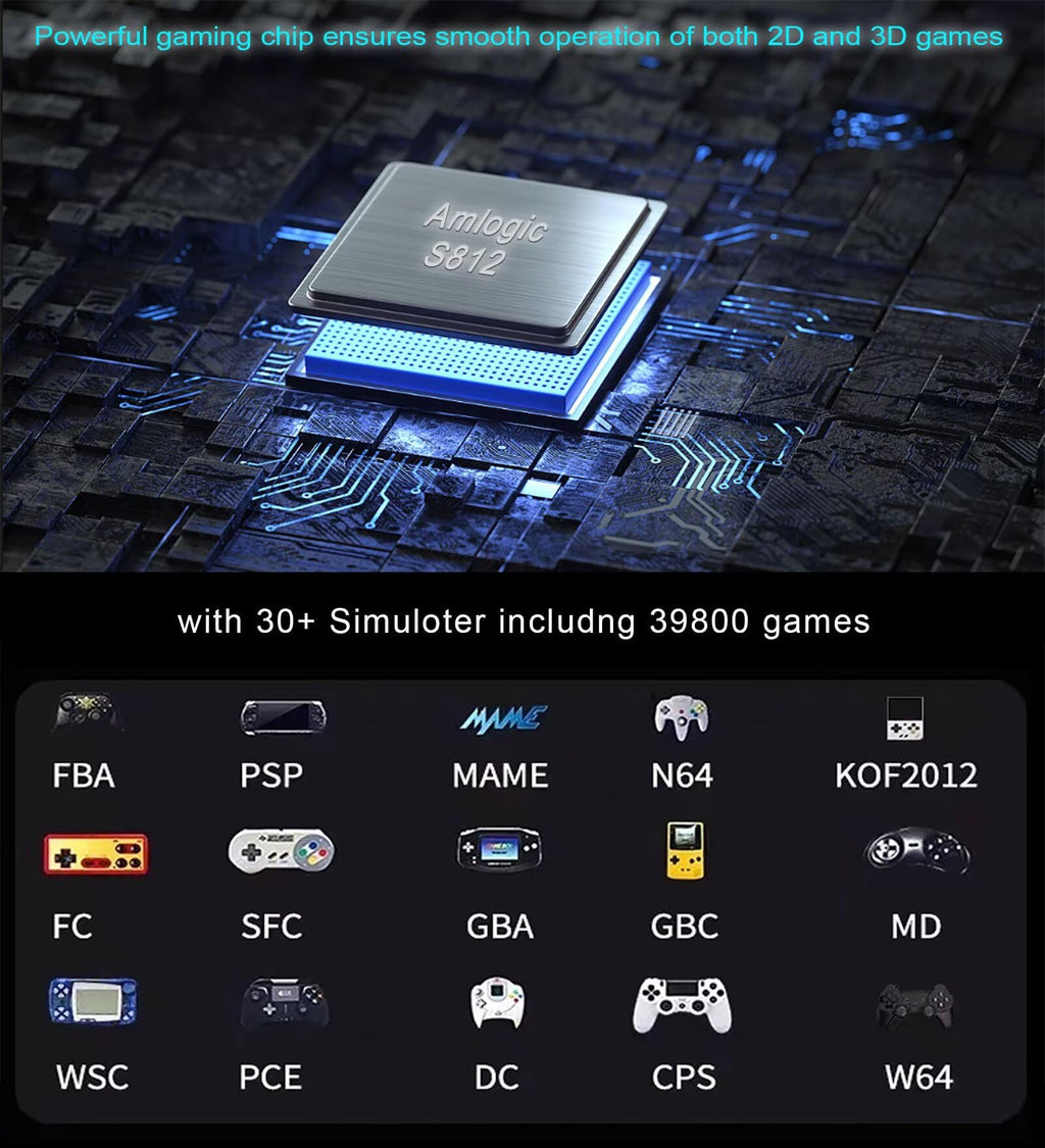 [39800 Games in 1] Pandora Box 3D Game Stick, Double Wireless Joystick Arcade Console, Plug and Play Arcade Game Machine, Compatible PC & Projector & TV