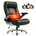 500lbs 3D Kneading Massage Office Chair with FootRest, Big and Tall Ergonomic Reclining Computer Gaming Chair, Padded Linkage Armrests, Heavy Duty Metal Base Executive Office Chair