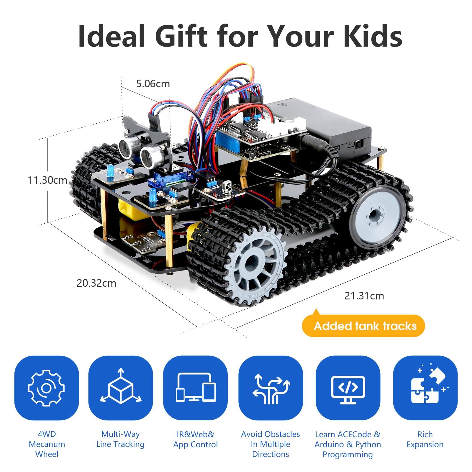 4-in-1 ESP32 Smart Camera Solar Robot Car, 4WD Remote Control Car Robotics Kit for 8-12 12-16+ Kids Teens, Electronics Programming STEM Toy Science Coding Kit Compatible with Arduino/Scratch/Phython