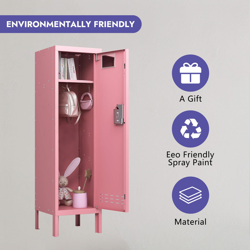 BUTISOW Metal Lockers - 66" Height Steel Lockers for Employees with 5 Door Storage Locker with Card Slot for Employees Gym School Home Office Garage - Assembly Required