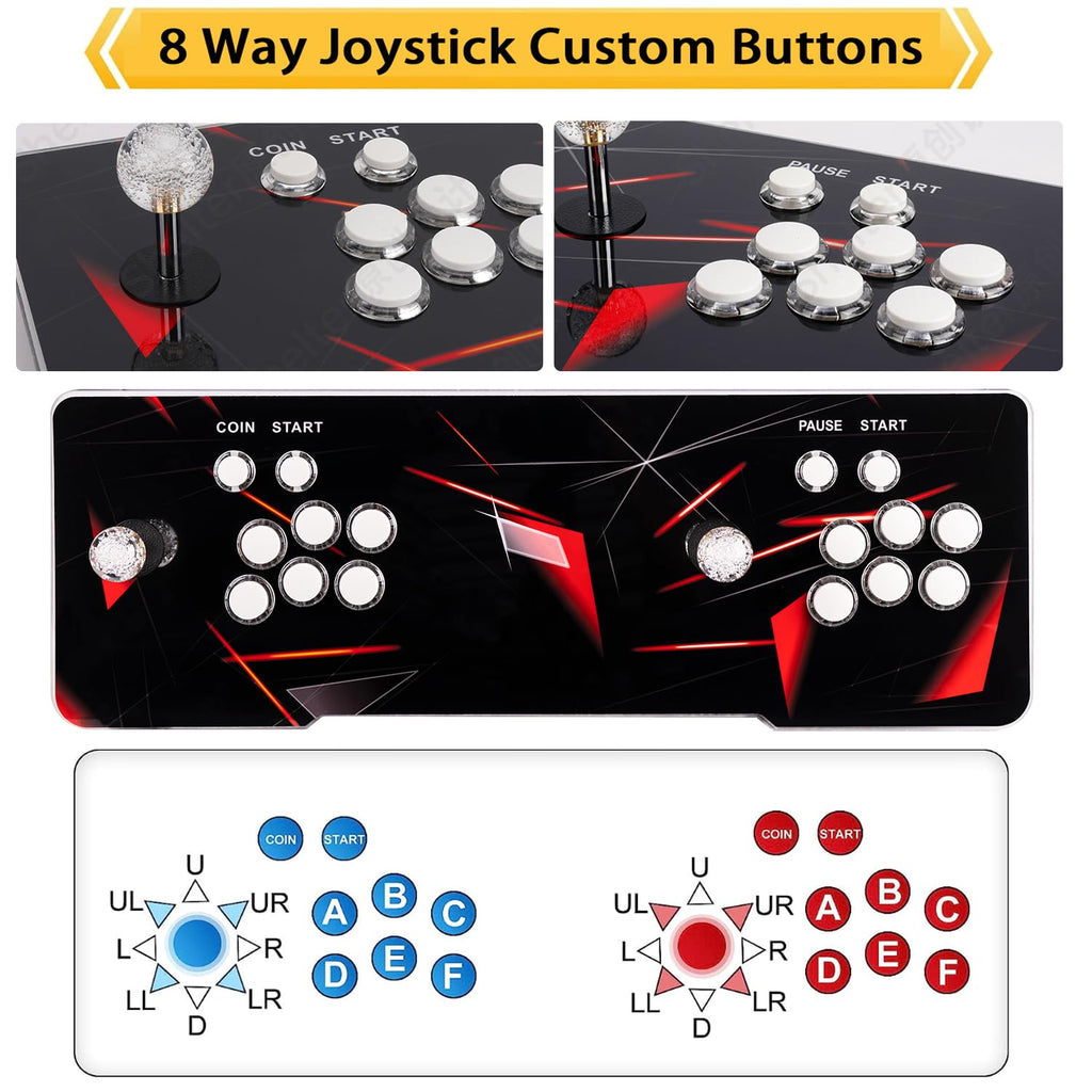 【 35000 Games in 1 】 70S Pandoras Box Arcade Game Console Retro Game Machine for Home PC & TV, 2-4 Players, 1280X720, Support 3D , Search/Hide/Save/Load/Pause , Favorite List,Double Stick