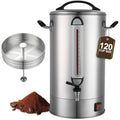 Commercial Coffee Urn 24L 160Cup Stainless Steel Quick Brew Hot Dispenser for Catering, Commercial Grade Large Capacity Coffee Maker For Meeting Rooms, Church, School, for 100+ Guests