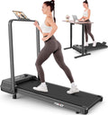 FUNMILY Upgrade Walking Pad Folding Treadmill with 12%/15% Incline & Handle Bar, 3.5HP Foldable Under Desk Compact Treadmills for Home/Office/Gym, 400+lb Capacity, Shock Absorption