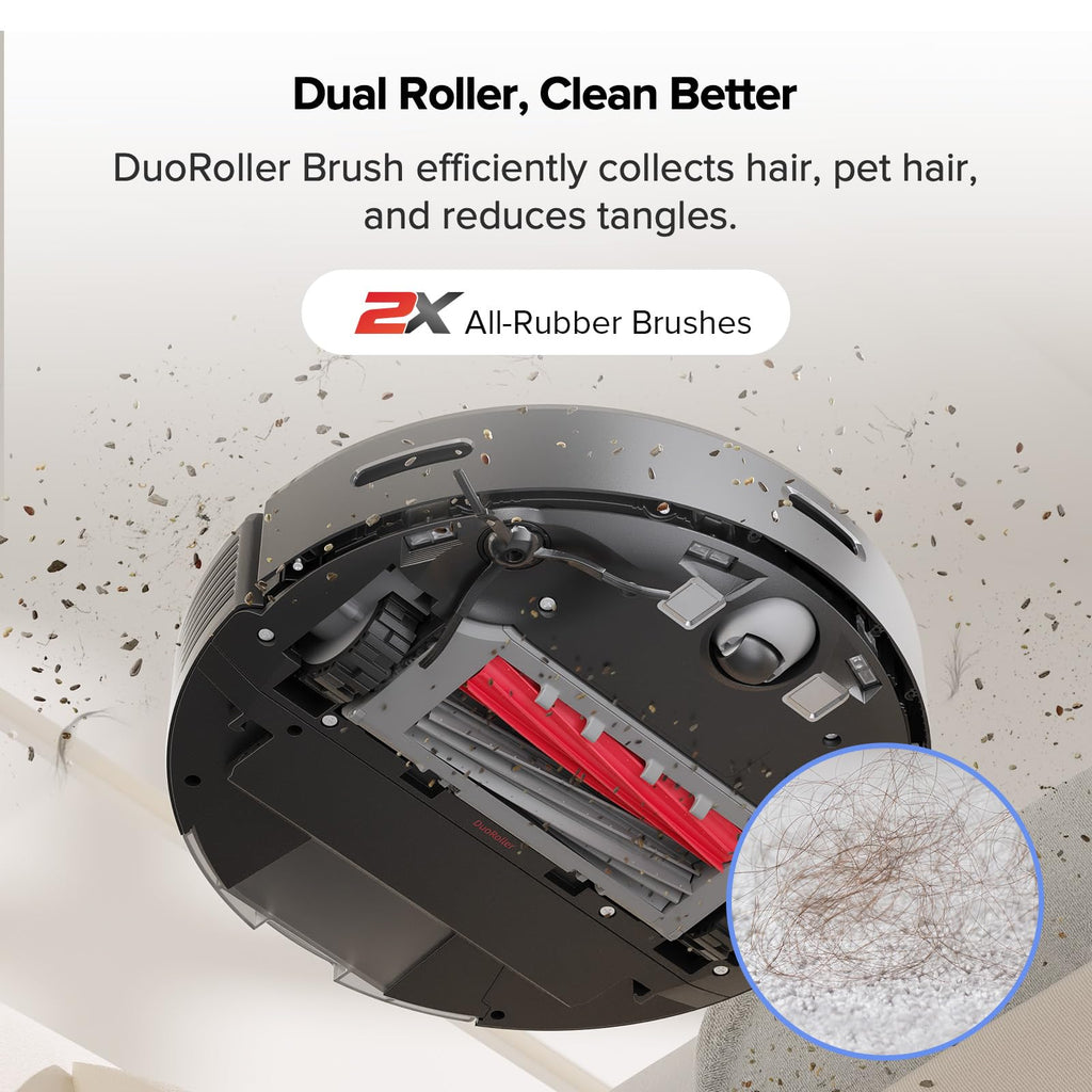 roborock Saros 20 Robot Vacuum and Mop, 36,000 Pa, 3.46 in Double-Layer Threshold, 3.14’’ Ultra Slim, Zero-Tangle, 212°F Hot Water Wash, AI Powered Smart Cleaning for Carpet, 300+ Obstacle Avoidance
