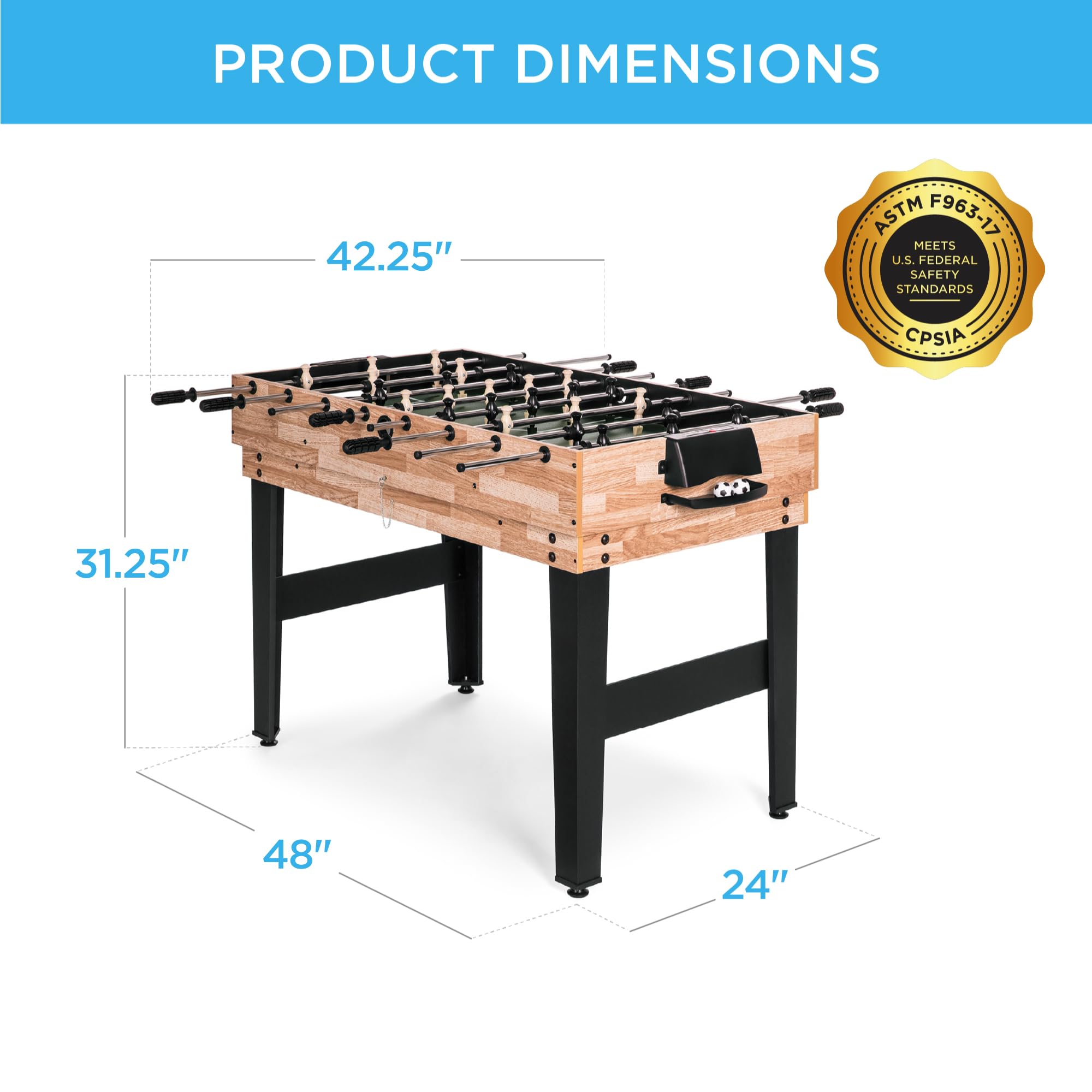 Best Choice Products 2x4ft Combo Game Table Set for Home, Game Room, Friends & Family w/Hockey, Foosball, Pool, Shuffleboard, Ping Pong, Chess, Checkers, Bowling, and Backgammon