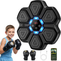TGLLM Music Boxing Machine, Interactive Punching Trainer with Boxing Gloves, Large Size Wall Mounted Electronic Boxing Target for Adult Kids, 9 Modes & 9 Speeds