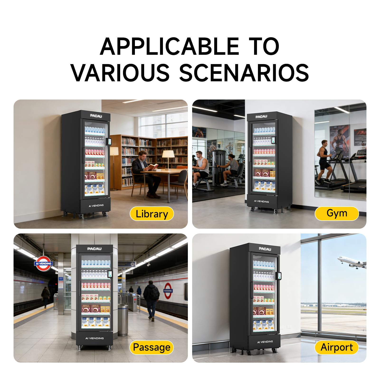 Commercial Vending Machine for Sale, Refrigerated Vending Machine Snacks and Drinks Combo with Credit Card & NFC Payment, Vending Machine for Home or Office