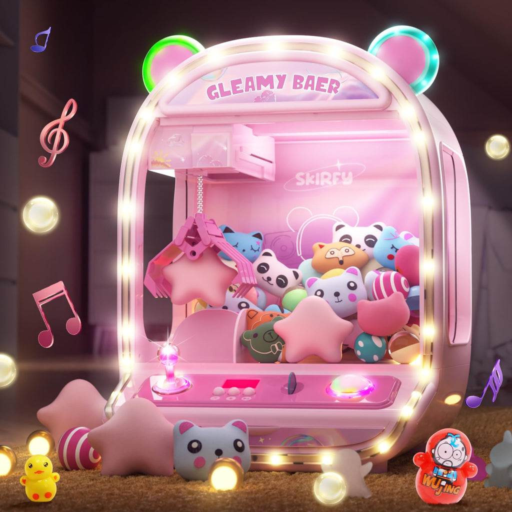Skirfy 15” Claws Machines for Kids Adults with Sound Light, Vending Machine Candy Grabber Prize Dispenser Toys, Unicorns Claws Machines Electric Control,Birthday Girl Toys Gift
