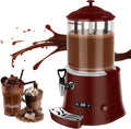 10L/2.64Gal Commercial Hot Chocolate Machine, Hot Beverage Warmer with 86°F-194°F Precise Temp Control, Stainless Steel Hot Drink Dispenser for Chocolate, Coffee, Mulled Wine, Juice-Red