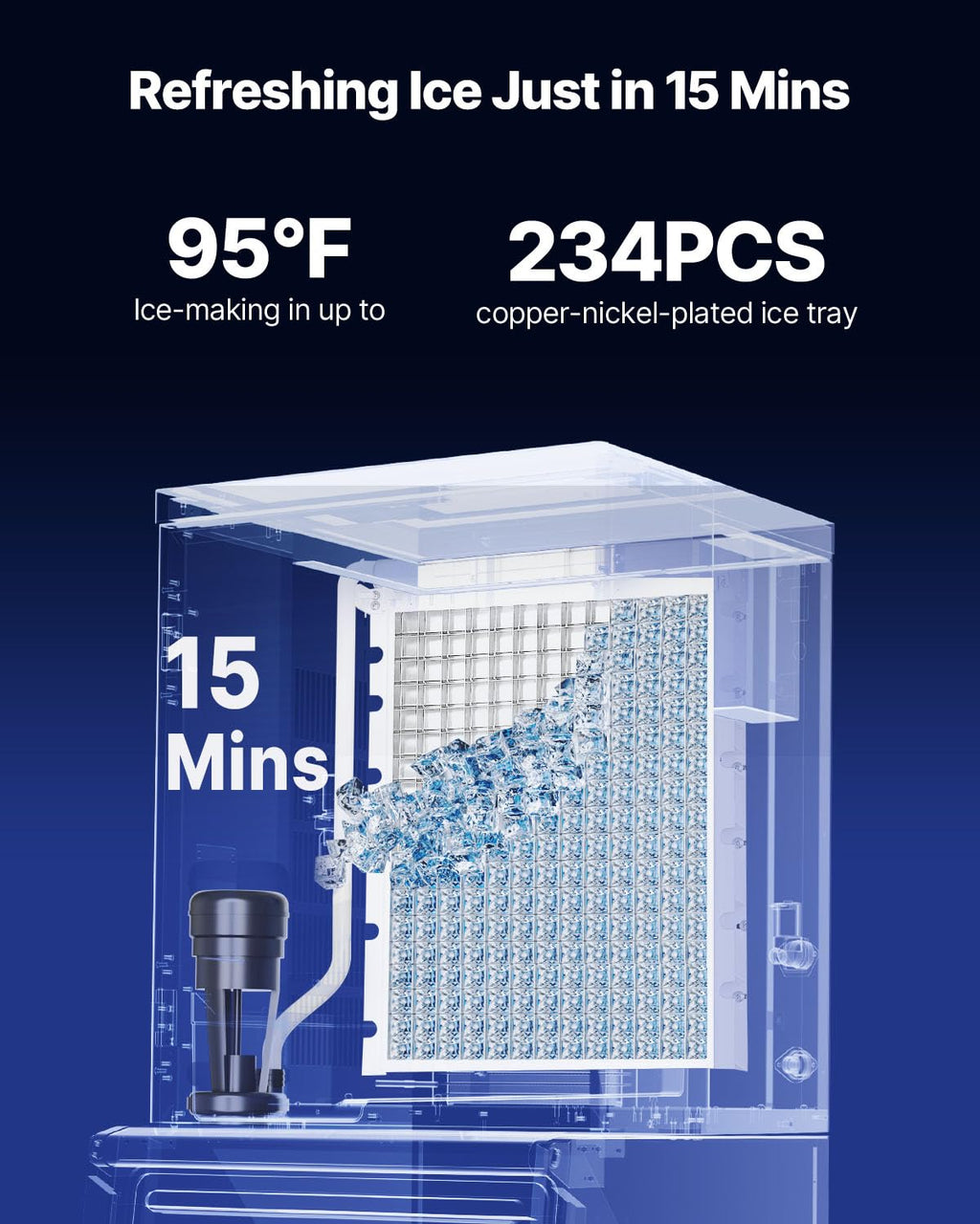 VEVOR Commercial Ice Maker Machine - Head, 300 Lbs/Day Stainless Steel Ice Machine with Scheduled Ice-Making, Self-Cleaning, Adjustable Thickness, Ideal for Restaurant Bar Cafe Hotel - Head Only