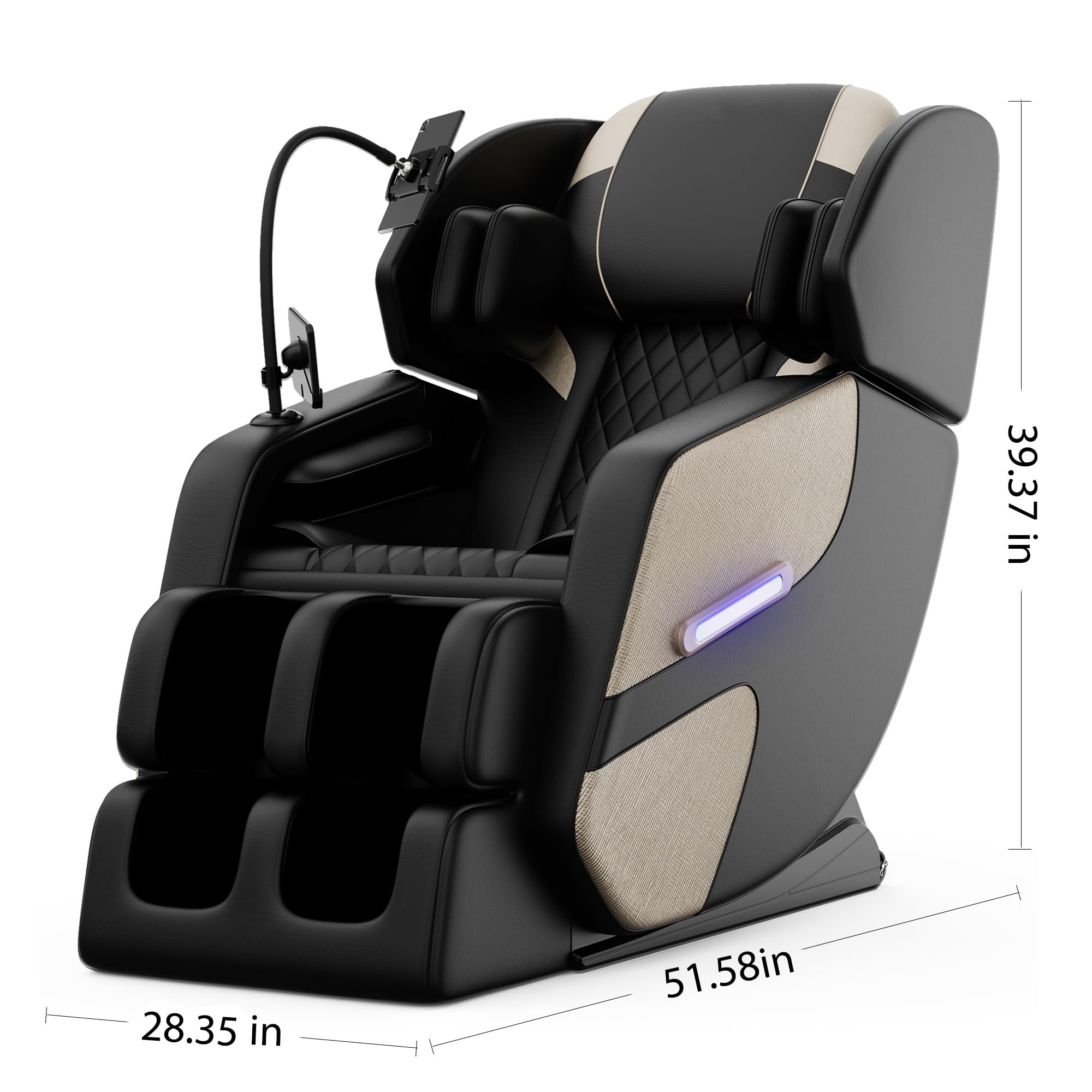 2026 Massage Chair Full Body, Zero Gravity Massage Chair with Auto Modes, Airbag Massage, 6 Fix Point Rollers, Foot Massage, Heating, Touch Screen Controller, Home Massage Chairs