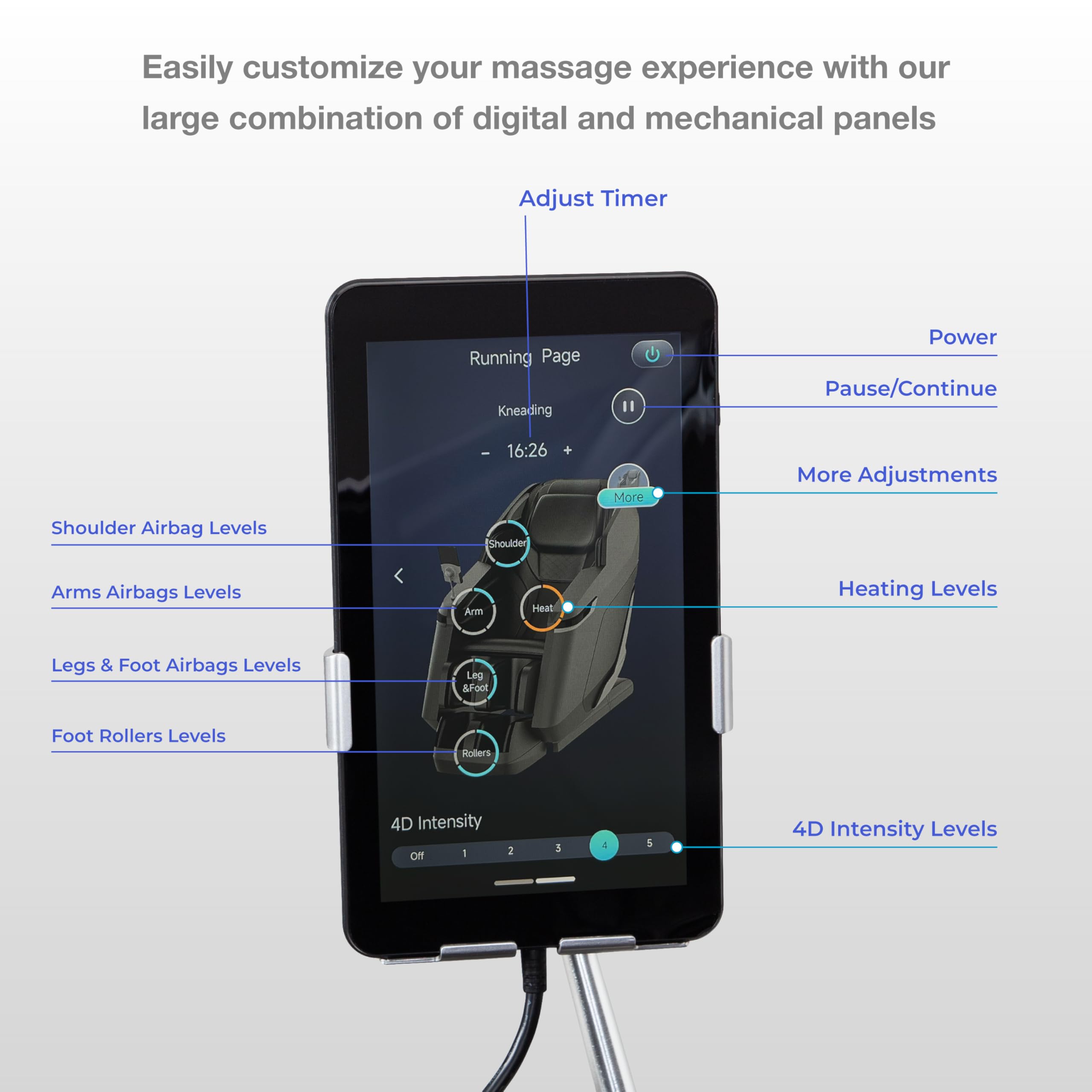 Osaki 2026 4D Ion l Full Body Massage Chair l 4D Massage Mechanism l Voice Control l 24 Auto Massages l SL-Track l Zero Gravity l Touchscreen Controller l Bluetooth Speaker (Brown)